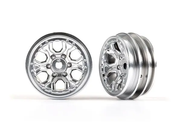Traxxas Wheels, 1.0" (Statin Chrome) (2) 1