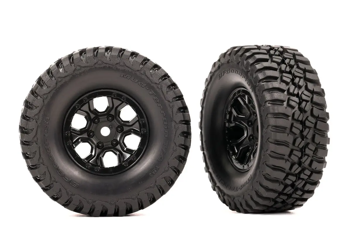 2.2X1.0" Tires & Wheels, Black 1