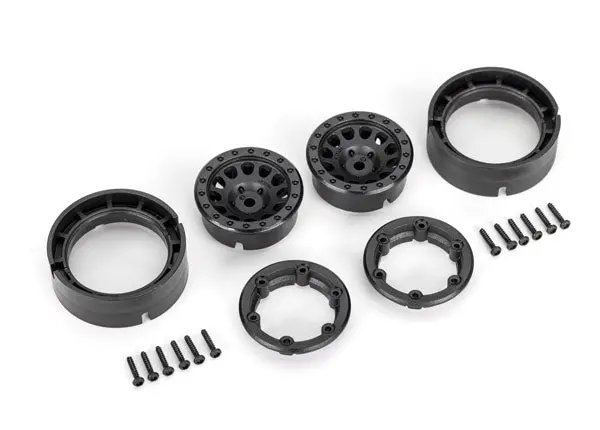 1.0" Wheels W/ 105 Beadlock, Black 1