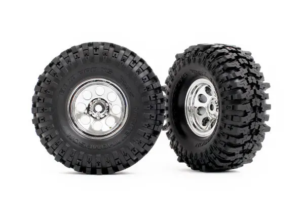 2.4X1.0" Tires & 1.0" Wheels, Chrome (2) 1