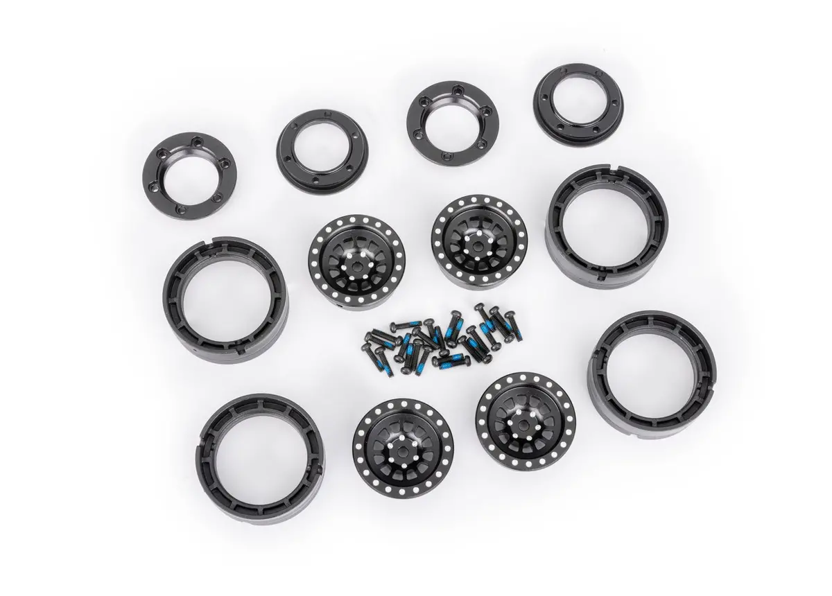Trx-4M 1.0" Aluminum Beadlock Wheels, Black (4) 1