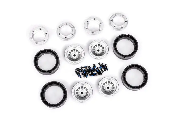 Trx-4M 1.0" Aluminum Beadlock Wheels, Silver (4) 1