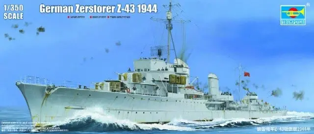 Trumpeter 5323 1/350 German Zerstorer Z43 Destroyer 1944 **With Extra Detail Parts 1