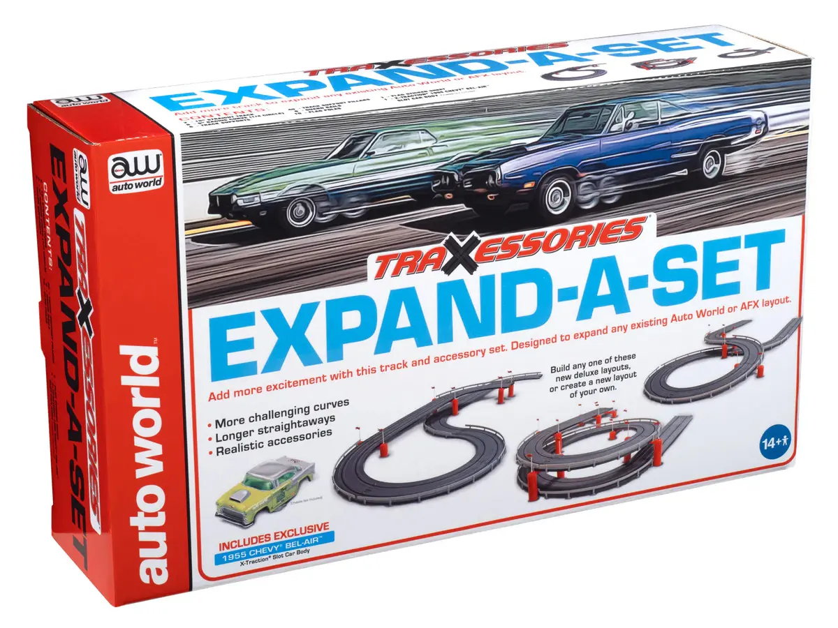 Auto World 7' Expand-A Set - With 1955 Chevy Bel Air Gasser Body 1