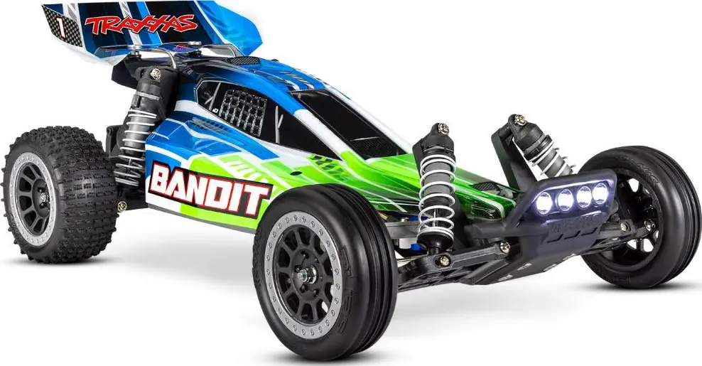 Traxxas Bandit 1/10 Rtr Buggy Green With Led Light Kit 1