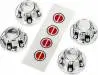 Traxxas Center Caps Wheel (Chrome) (4)/Decal Sheet 1