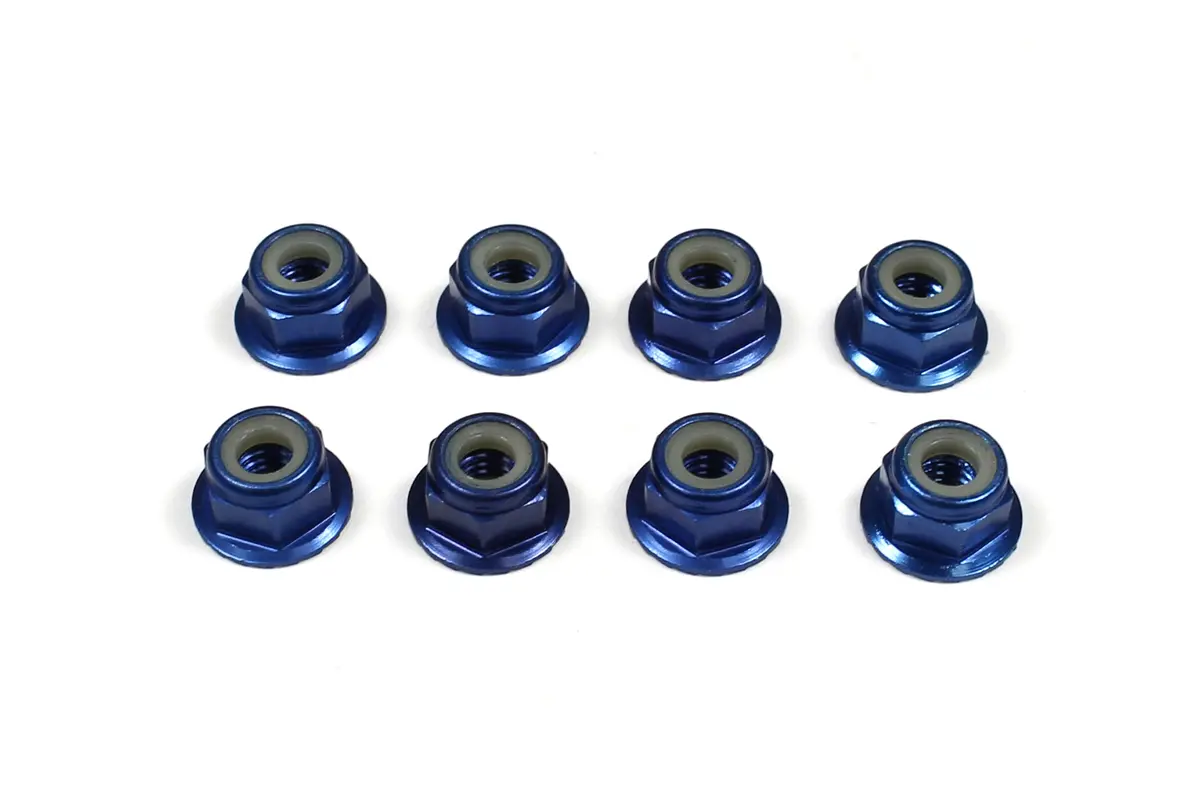 Aluminum 4Mm Flanged Knurled Locknuts, Dark Blue 1