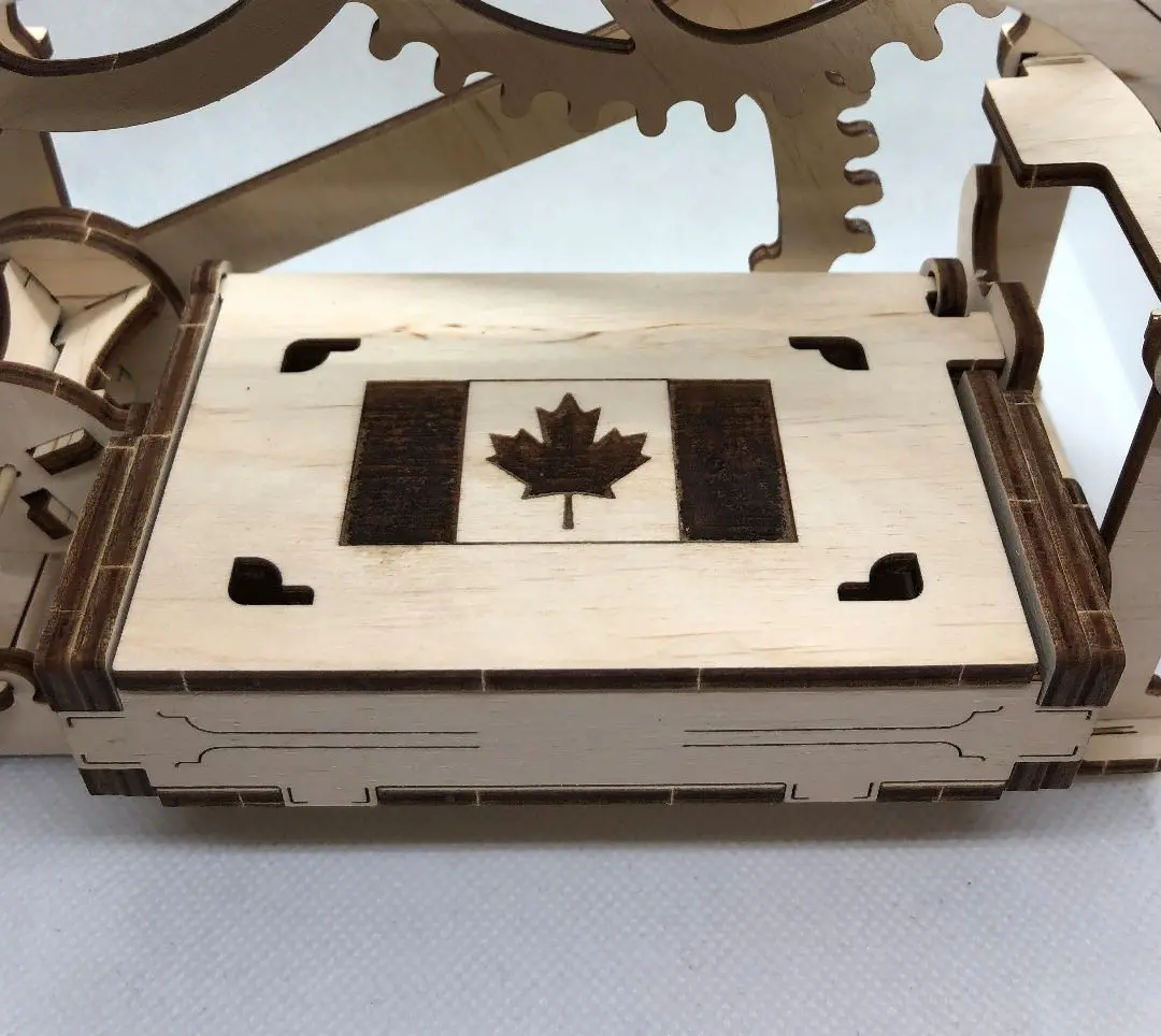 Ugears Mechanical Box - Canadian Flag Edition - 61 Pieces 1