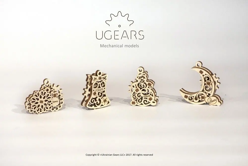 Ugears U-Fidget Gearsmas (4 Models) - 36 Pieces 1