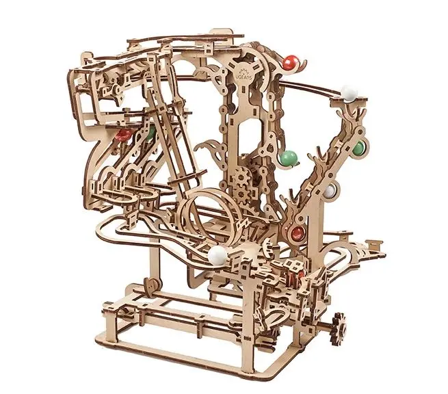 Ugears Marble Run Chain Hoist Model Kit - 400 Pieces 1