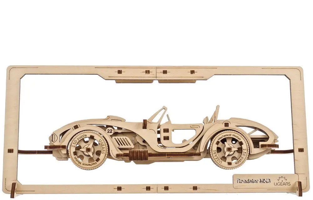 Ugears Roadster Mk3 2.5D Puzzle - 62 Pieces 1