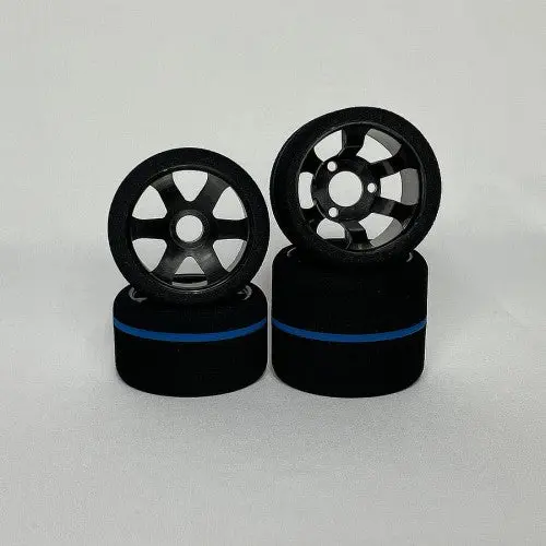 Ulti Blue Stripe Spec 1/12 Foam Tire, Full Set (4) 1