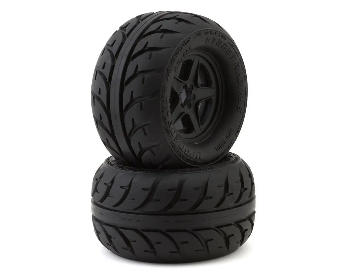 Street Radials 2.8In Pre-Glued Tires, 5-Star Wheels (2) 1