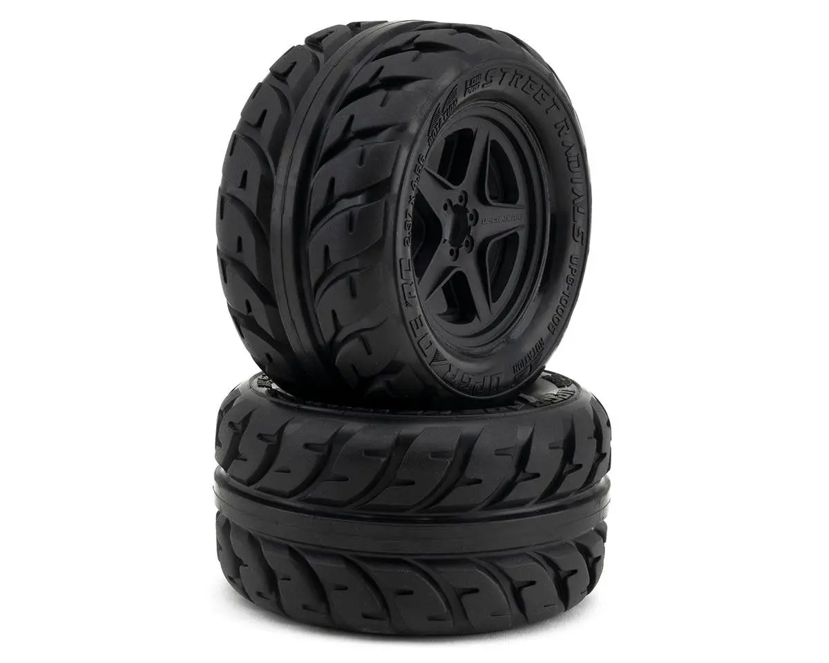 Low-Pro Belted Street Radials 2.8In Pre-Glued Tires, 5-Star Wheels (2) 1