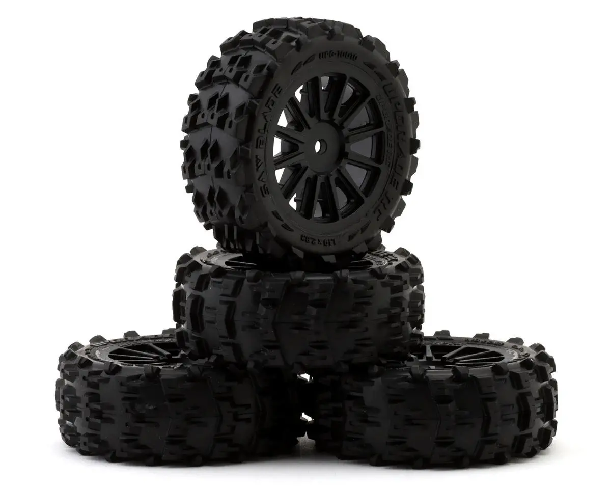 Saw Blade Pre-Glued Tires For Arrma Typhon Grom (4) 1