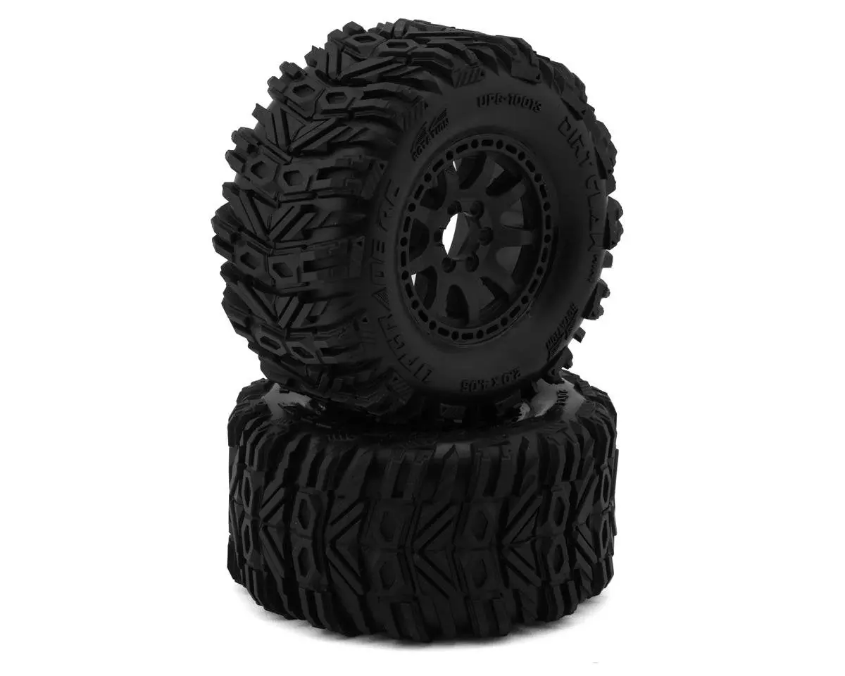 Dirt Claw Belted 2.2In Pre-Glued Tires For Traxxas Mini Maxx & Mini Xrt (2) 1