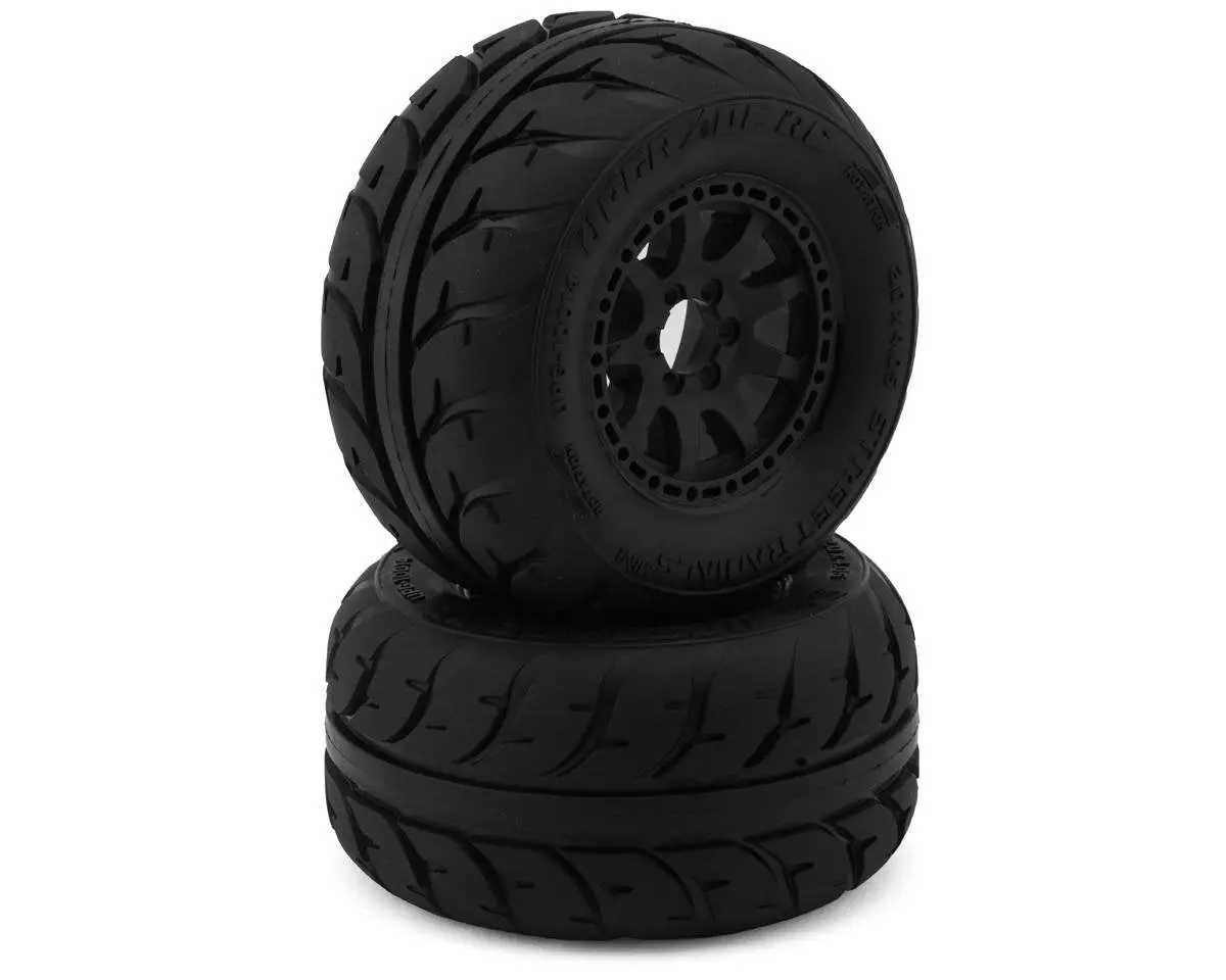 Street Radials 2.2In Pre-Glued Tires For Traxxas Mini Maxx & Mini Xrt (2) 1