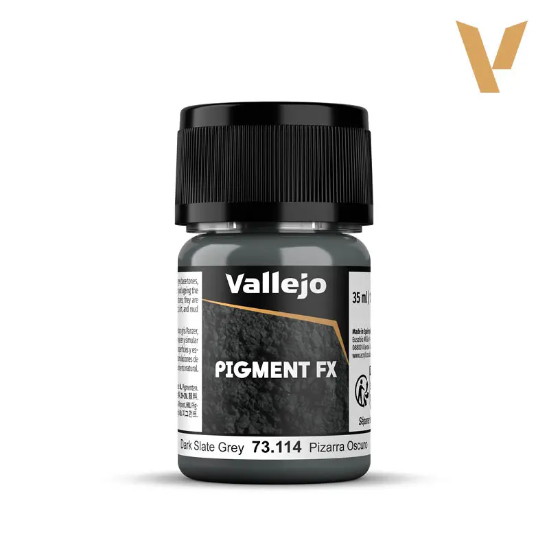 Vallejo Pigment Fx: Dark Slate Grey  Pigment Powder For Weathering Effects 35Ml 1
