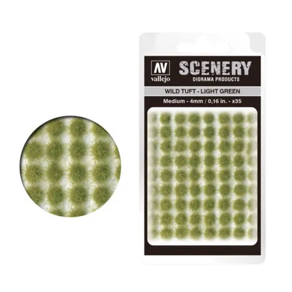 Vallejo Wild Tuft Light Green Medium 4Mm (35) 1