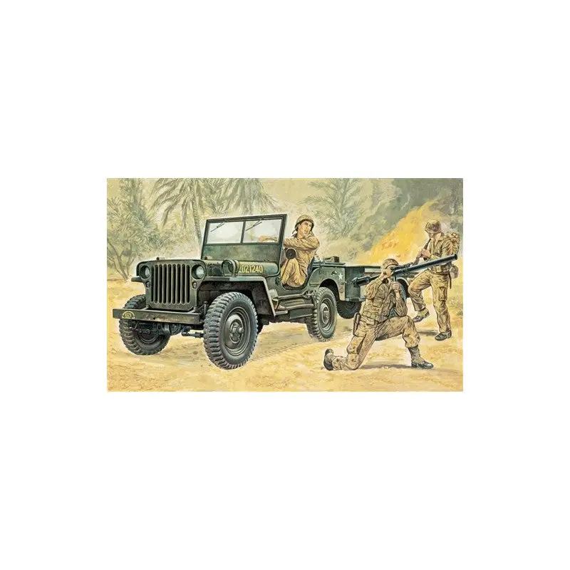 Italeri Willys Mb Jeep With Trailer 1/35 1