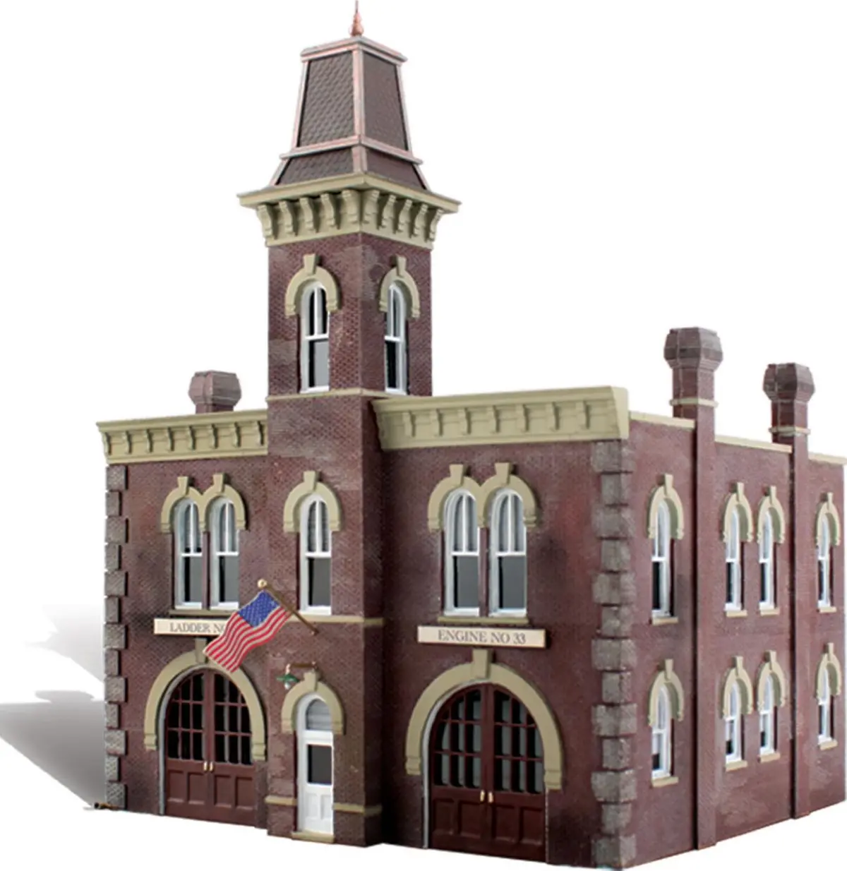 Woodland Scenics N Scale Built-Up Firehouse 1
