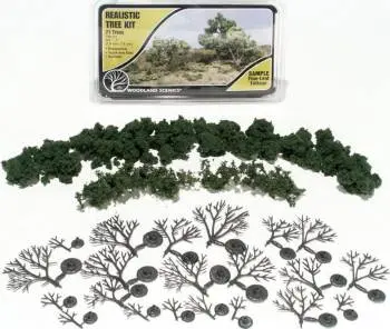 Woodland Scenics Realistic Tree Kit - Deciduous Tree Kit 3/4"-3" (21) 1
