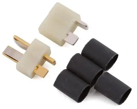 Deans Hw High Temp - Ultra Plug White (1 Pair) 1/4" Shrink Tubing 1