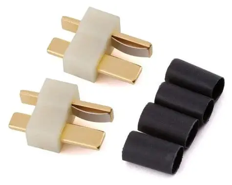 Deans Hw High Temp - Ultra Plug White (2 Pack Male) 1/4" Shrink Tubing 1