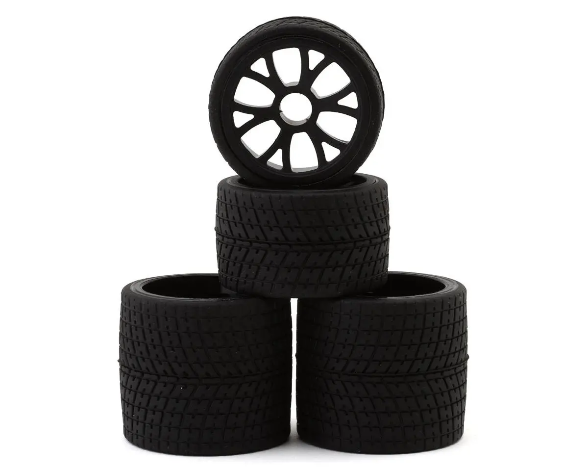 Excelerate R12 Rubber 1/12 Tires, Black (4) 1