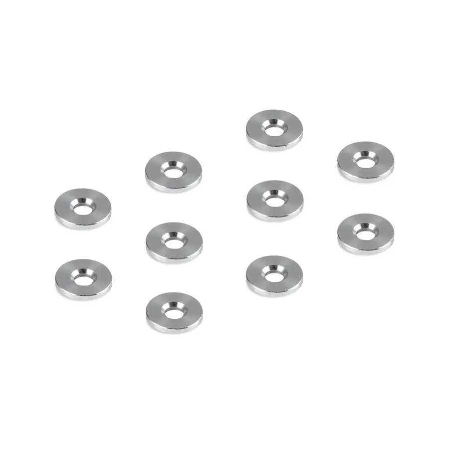 Aluminum Shim, 3X9x1mm, Deeper Countersunk (10) 1