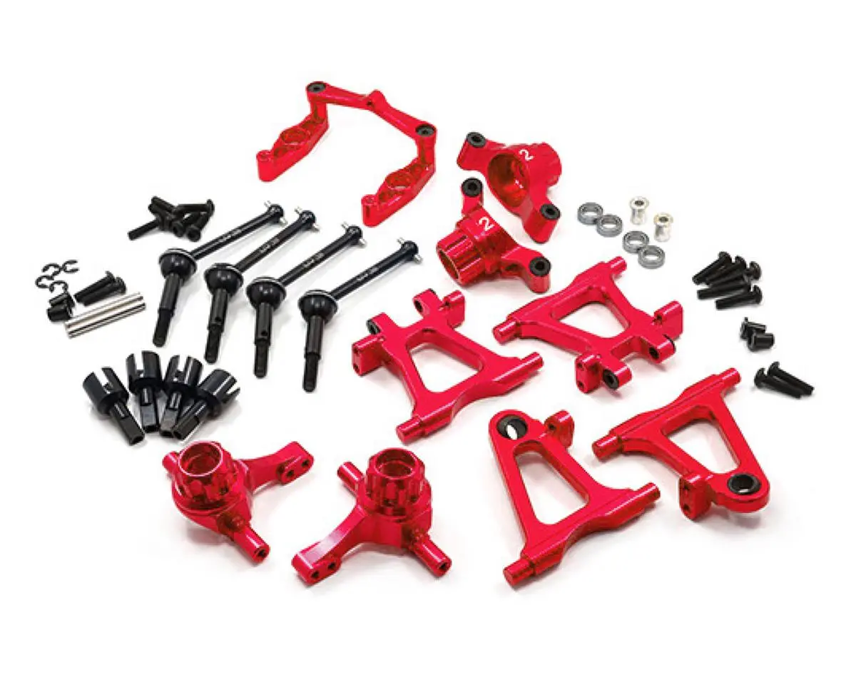 Tamiya Tt-02 Aluminum Essential Upgrade Set, Red 1