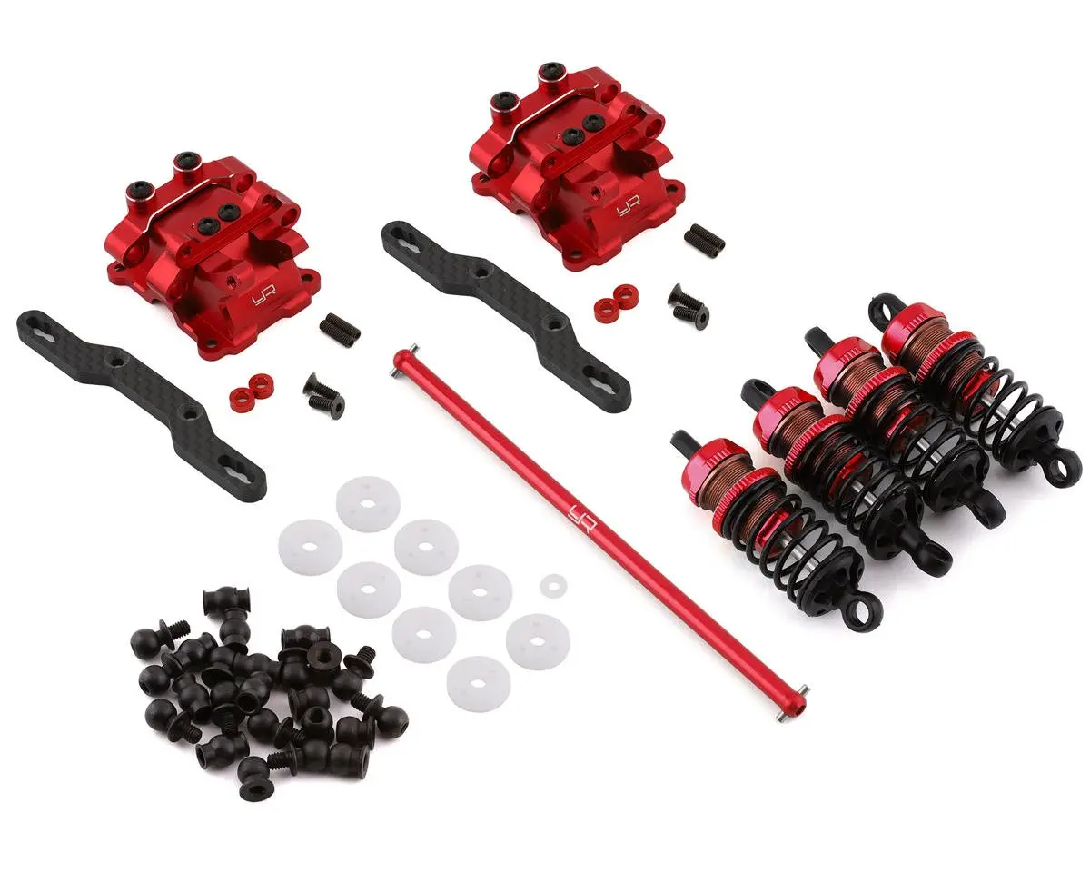 Tt-02 Aluminum Performance Gear Housing & Damper Upgrade Set, Red 1
