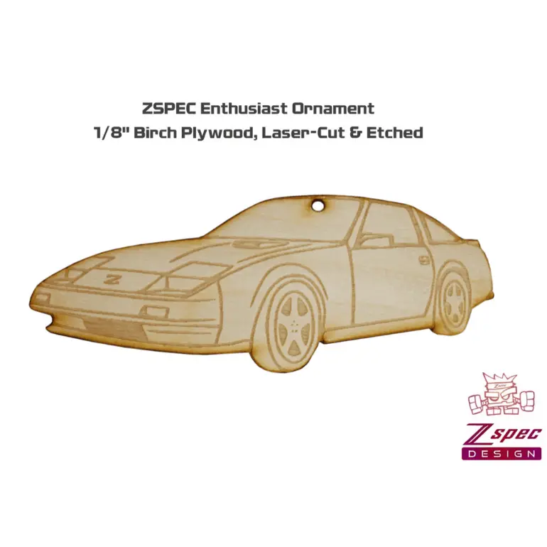 Zspec Laser-Engraved Wood Ornament, Style: Nissan 300Zx Z31 2