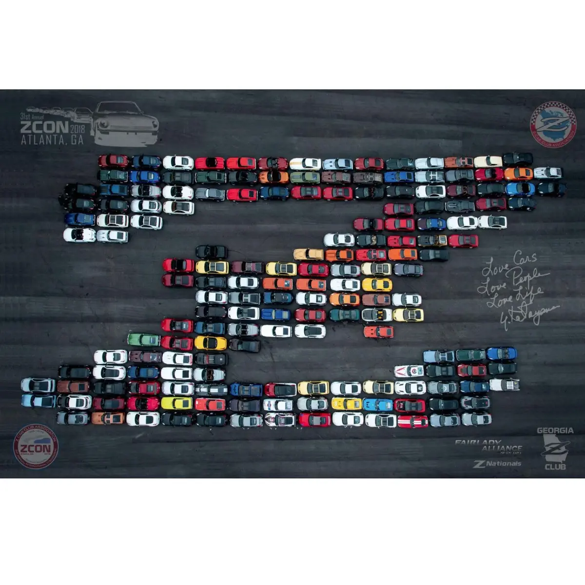 Zcon 2018 "Road Atlanta Z Picture" Enthusiast-Cars Poster - Atlanta, Ga - 24" X 36" Size 1