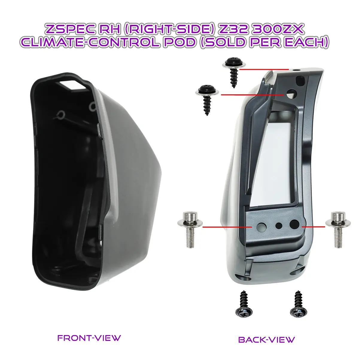 Zspec 300Zx Z32 Mounting Pod - Rh (Right-Side) For Climate Controls, Per Each 1