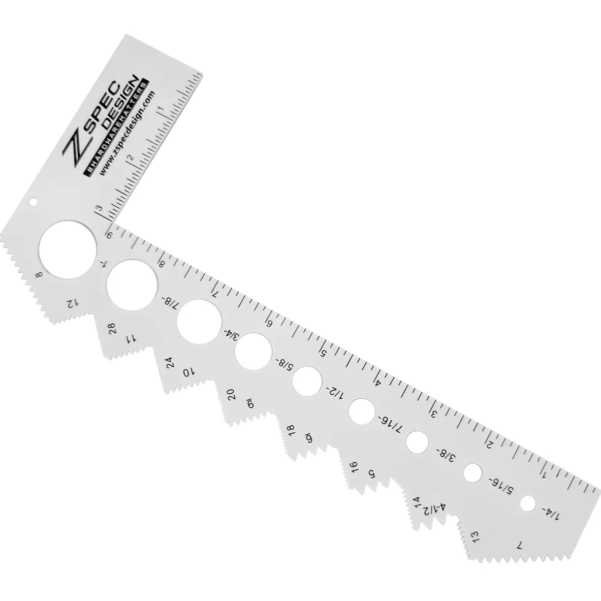 Zspec Standard/Sae Bolt / Fastener Thread Measuring Gauge, L-Shape 1