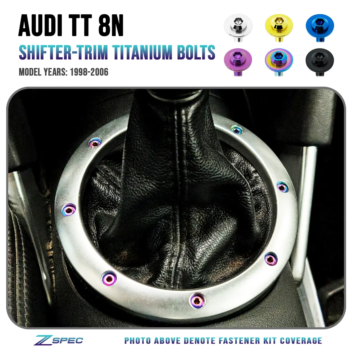 Zspec Shifter Dress-Up Hardware Kit For The Audi Tt 1St-Gen 8N, Titanium 1