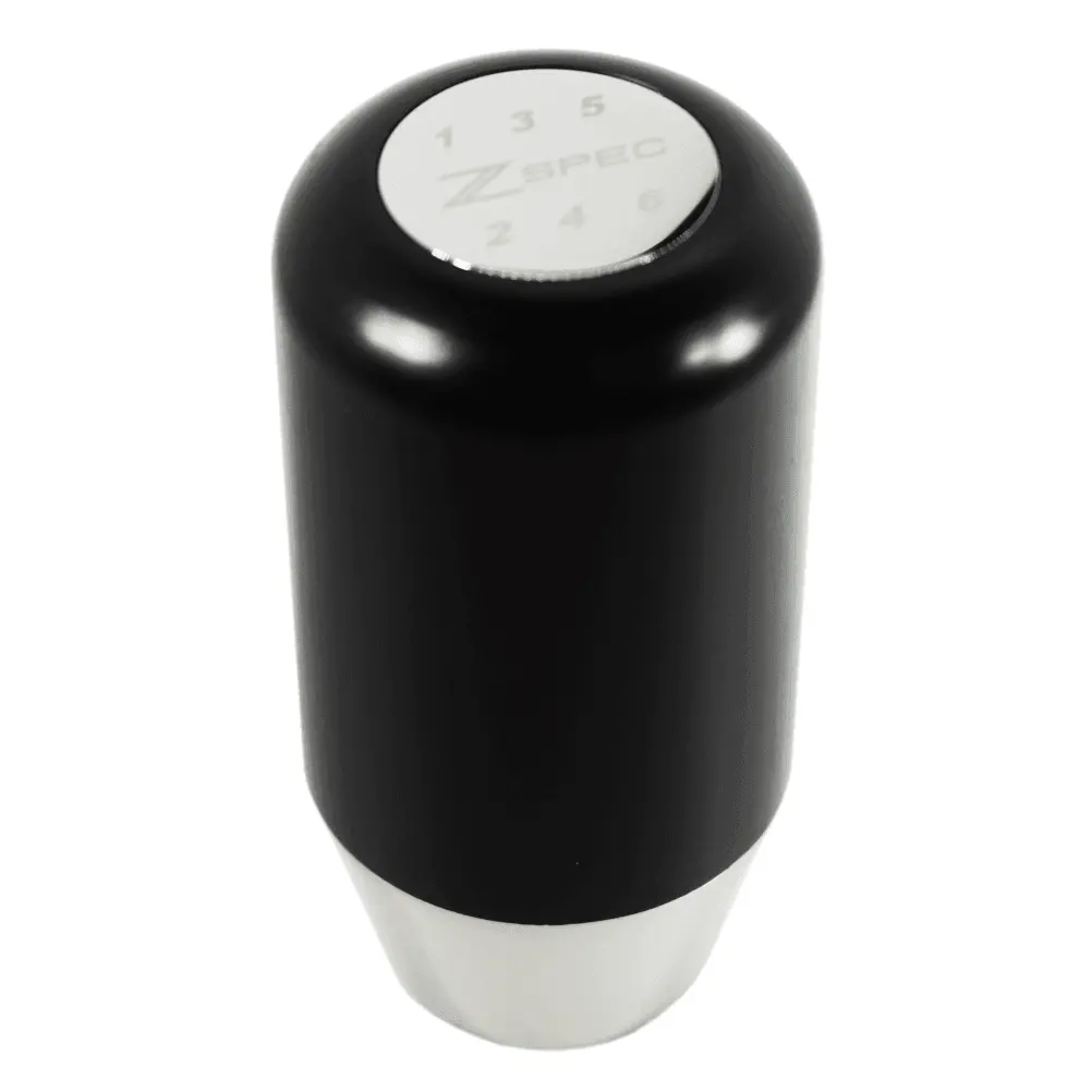 Zspec Shift Knob, M10-1.5, Delrin & Stainless, 6-Speed Shift Pattern Coin 1