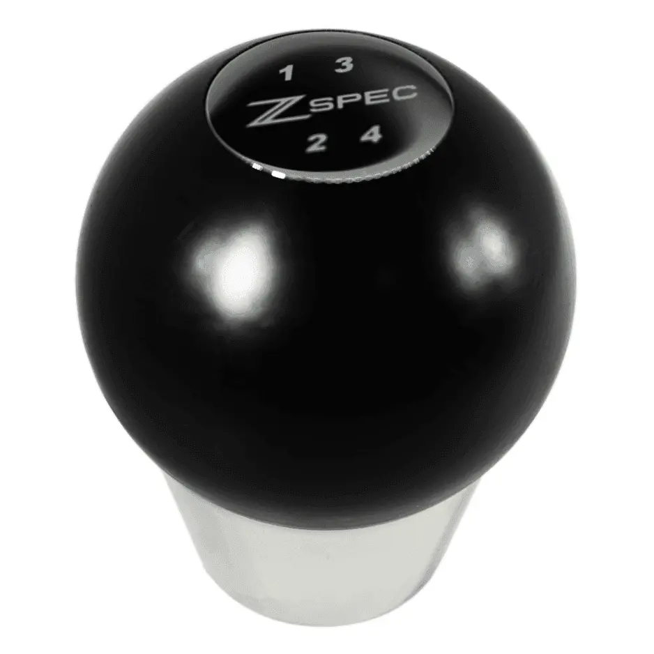 Zspec Shift Knob, M12-1.25, Delrin & Stainless, 4-Speed Shift Pattern Coin 1
