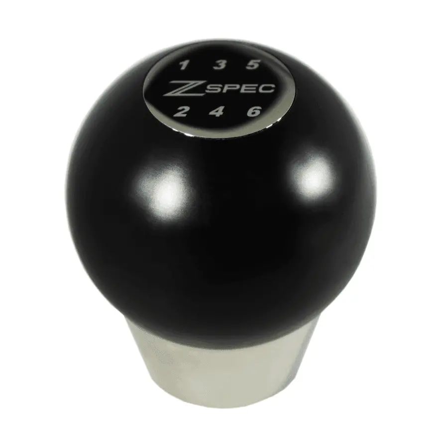 Zspec Shift Knob, M8-1.25, Delrin & Stainless, 6-Speed Shift Pattern Coin 1