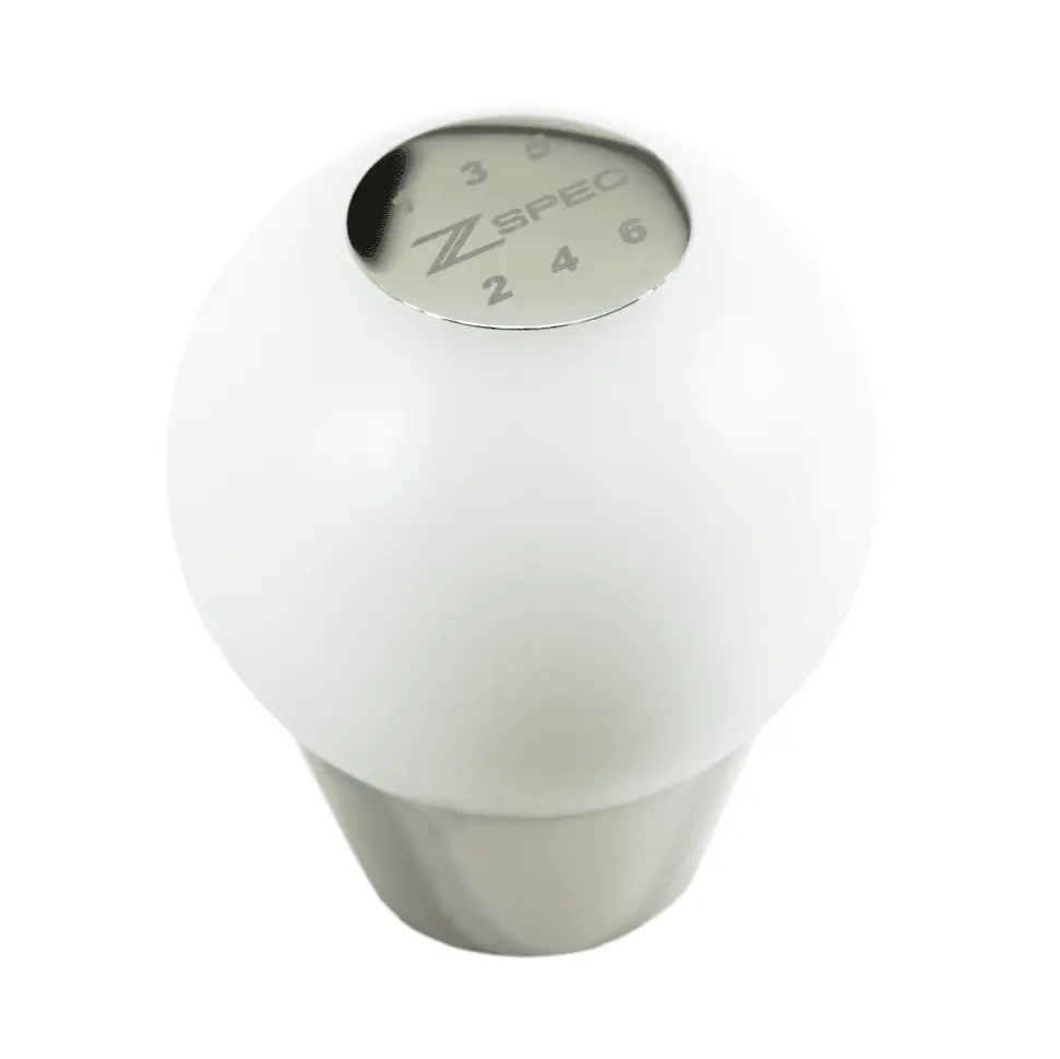 Zspec Shift Knob, M10-1.5, Delrin & Stainless, 6-Speed Shift Pattern Coin 1