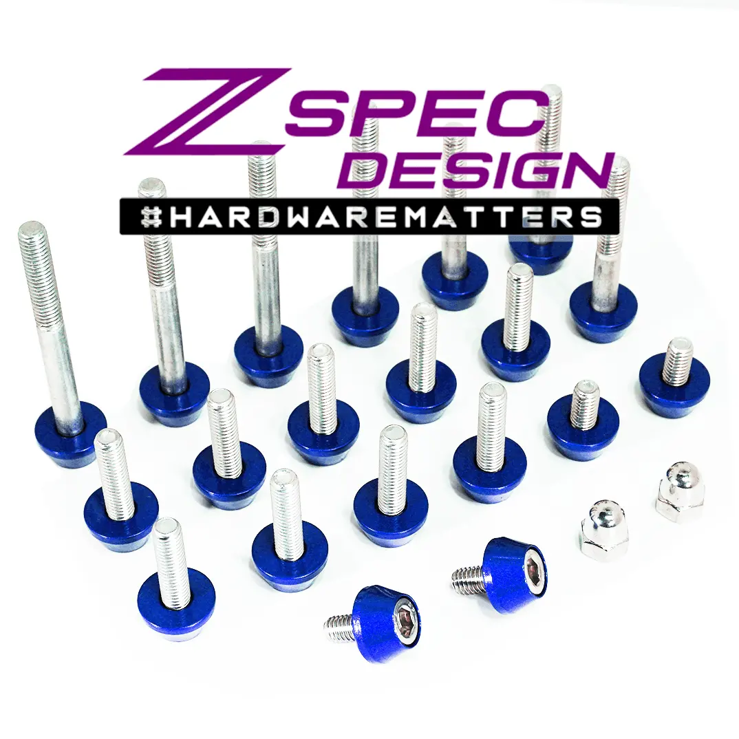 Zspec Plenum Fastener Kit For Nissan 350Z Vq35de, Stock (Oem) Length, Stainless & Billet 9