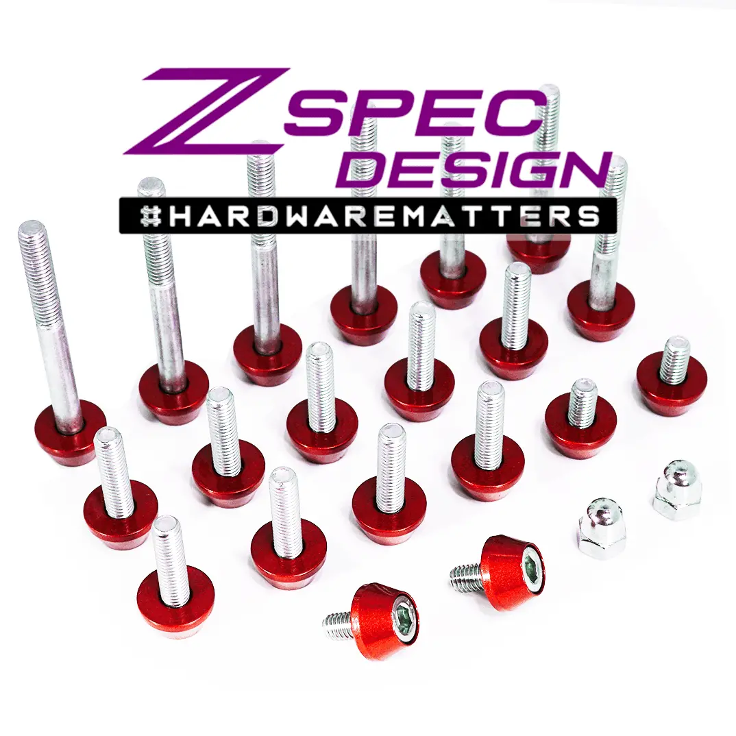 Zspec Plenum Fastener Kit For Nissan 350Z Vq35de, Stock (Oem) Length, Stainless & Billet 3