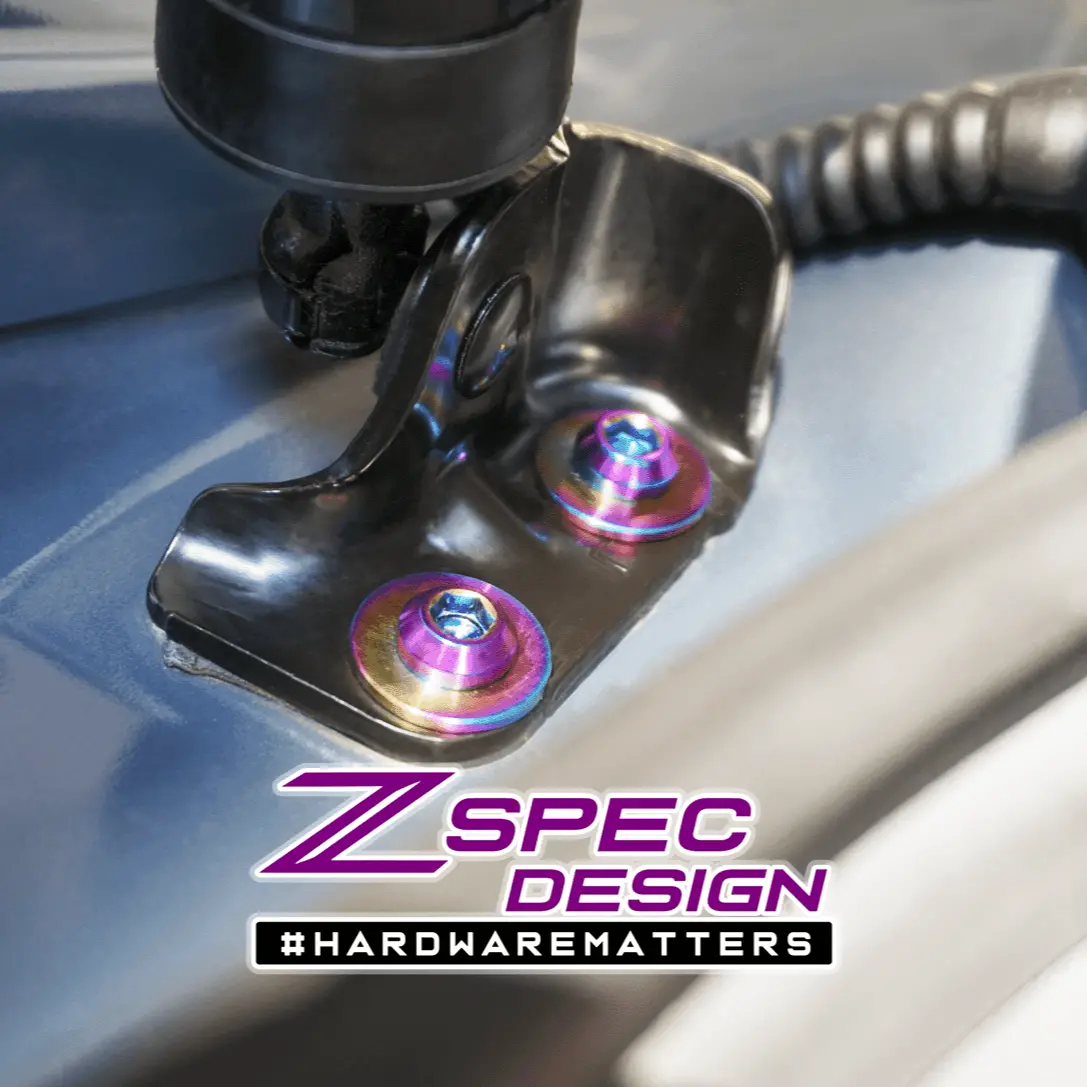 Zspec Dress Up Bolts® Trunk/Hatch Lift-Gate Fasteners For Mazda Cx-3/Cx-5/Cx-9, Titanium 3