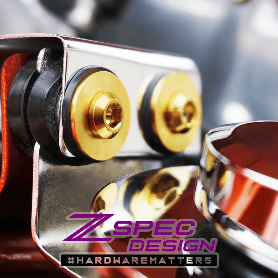 Zspec Stage-3 Dress Up Bolts® Hardware Kit For Nissan 300Zx Z32, Titanium 5