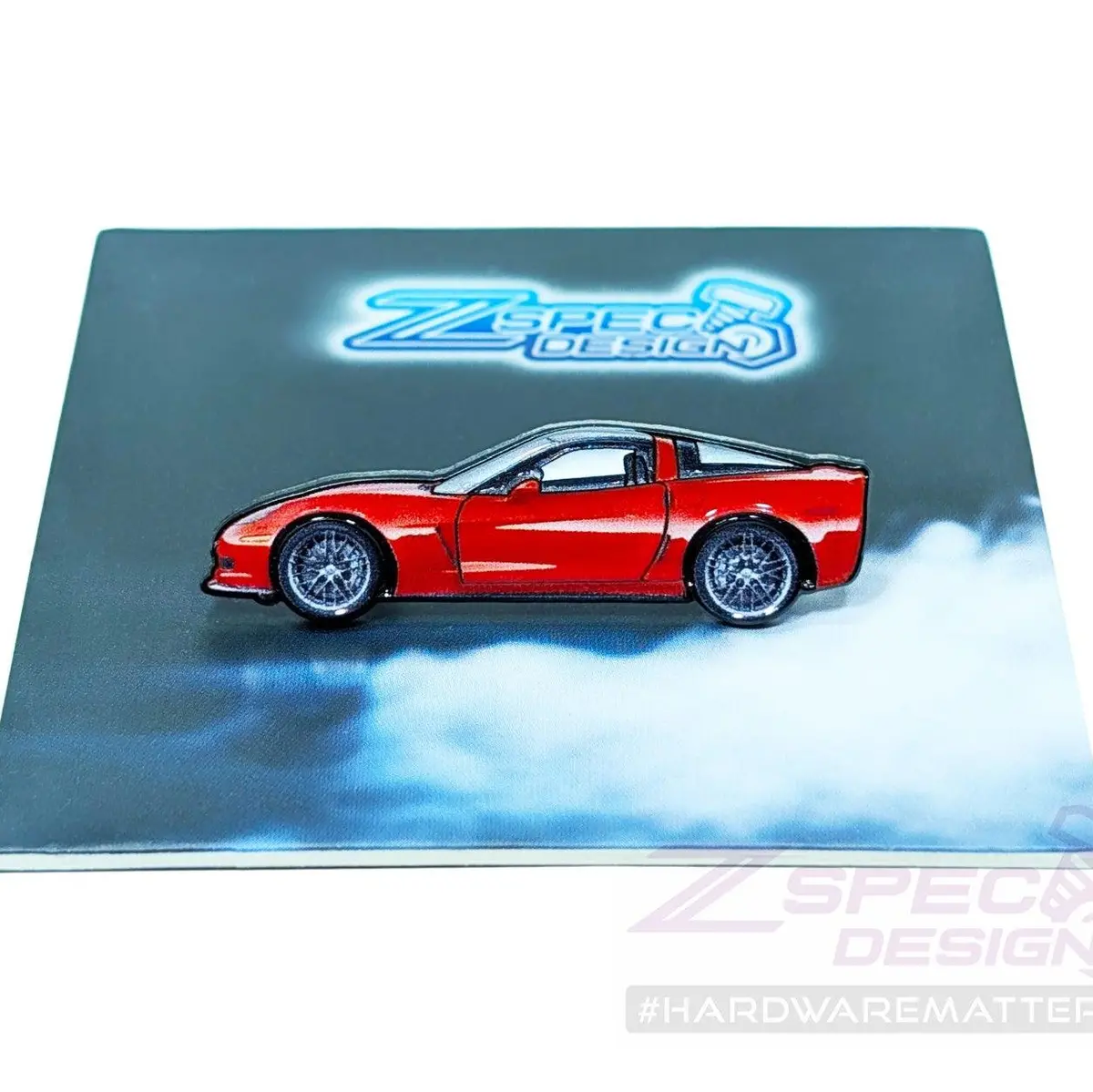 Zspec Collector Lapel / Hat Pin - Red Corvette Sports Car 1