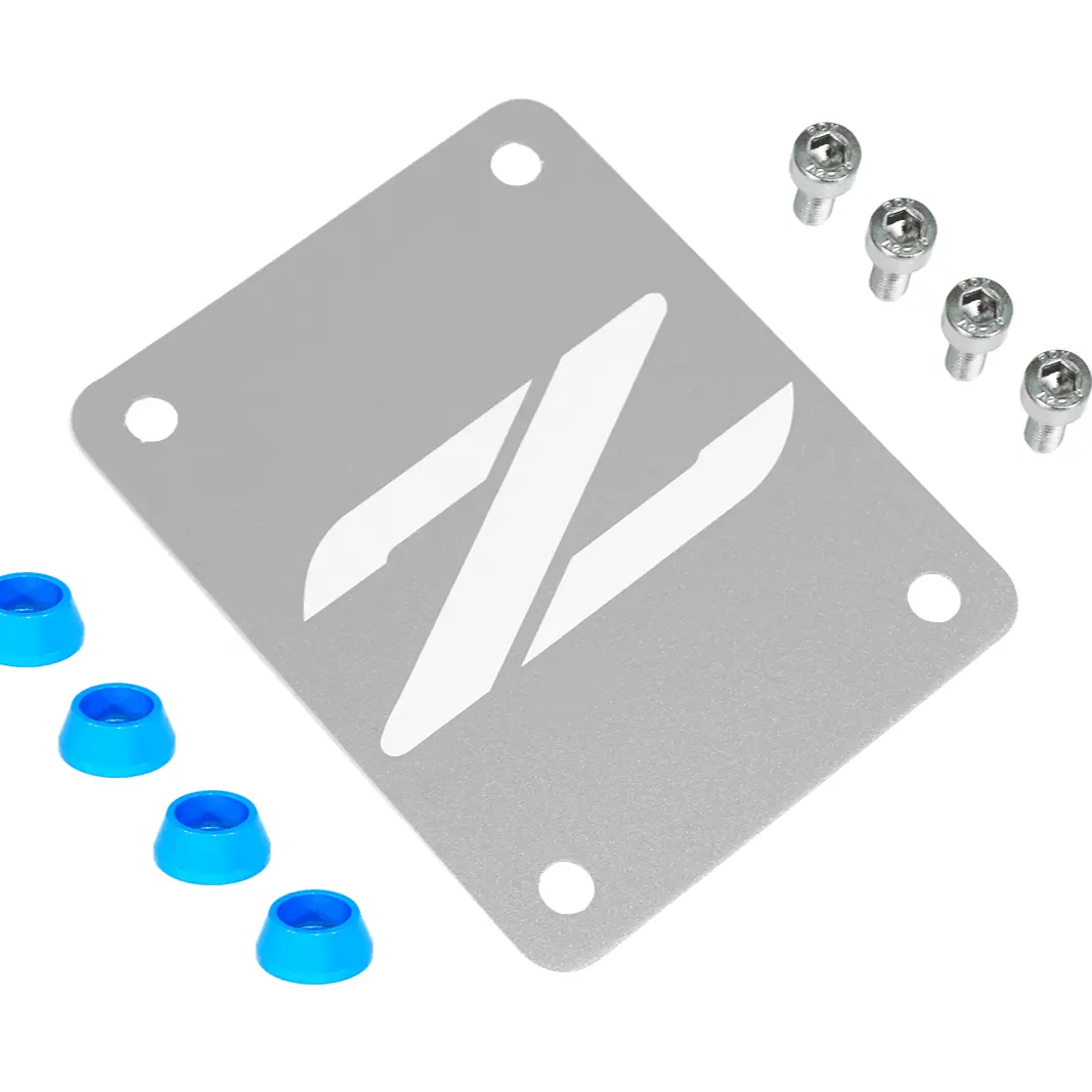 Zspec Silver Ptu Holes Cover Plate For Z32 300Zx, Billet 6