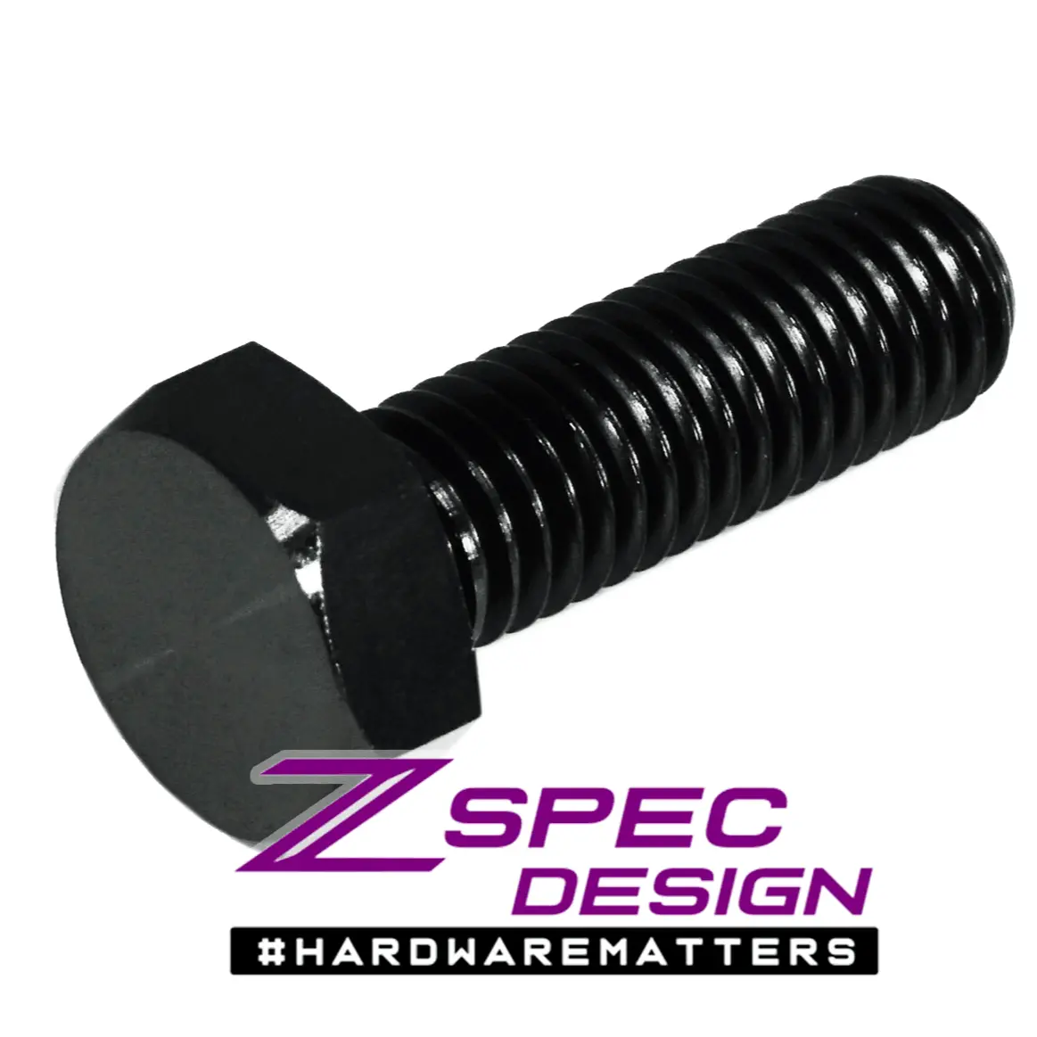 Zspec M8-1.25X25mm Hex-Bolt/Fastener, Titanium Grade-5, Per Each 3
