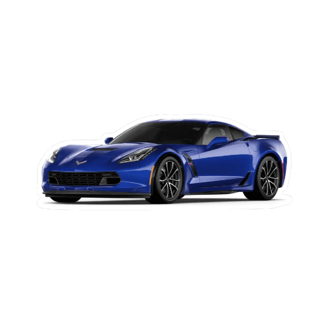 Chevrolet Corvette C7 Sports Car Vinyl Decal / Sticker, Blue 1