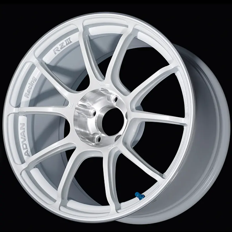 Advan Rziii Alloy Wheel – 18X8.5", +47 Offset, 5X100 Pcd, 63Mm Bore, Racing White Metallic & Diamond Cut 1